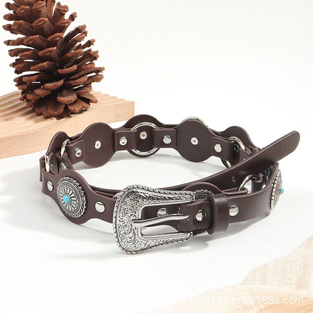Punk Bohemian Waist Belt Carving Y2K Jeans Belt Vintage Western Style Belt Women