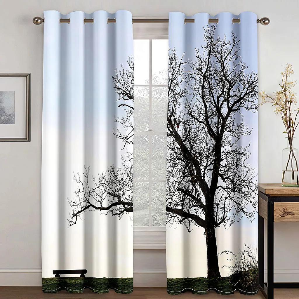 Красивые фиолетовые лилии принт комнатные шторы тонкие оконные шторы кухня спальня гостиная уличный тканевый декор детские шторы 2 панели