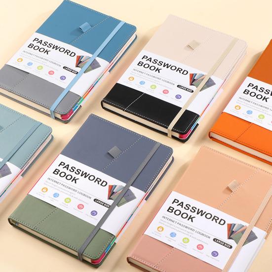 Книга паролей с красочными алфавитными вкладками Книга-хранитель паролей в твердом переплете для веб-сайта паролей в Интернете