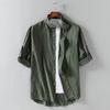 Men's Casual Cotton Linen Short-Sleeve Shirt - Summer Loose Fit Top