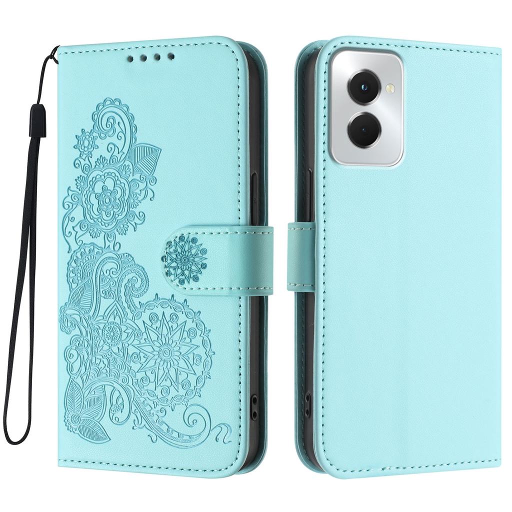 For Motorola Moto G Power (2024) Phone Cases Mandala Flower Leather Wallet Mobile Cover with Strap