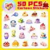 50 Милых Наклеек Десертов Мультяшные Милые Непослушные Еда Десерт Молочный Чай Выпечка Мороженое
