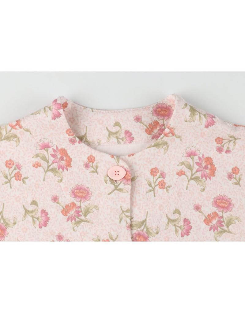 Пижама Пушистая Лиловая Длинные Рукава Длинные Брюки для Роста Хлопок Мягкая на Ощупь Комплект Верх и Низ Для Пожилых На Пуговицах Спереди DNL372 PI S P [Easy Partner]