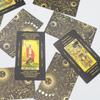 Русская версия Таро Настольная игра Таро Карточная игра Золотая фольга ПВХ Бронзовый ручной набор Водонепроницаемая карточная игра