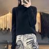 Women's Pure Wool Half-High Neck Sweater - Loose Fit Knitwear for Autumn and Winter
