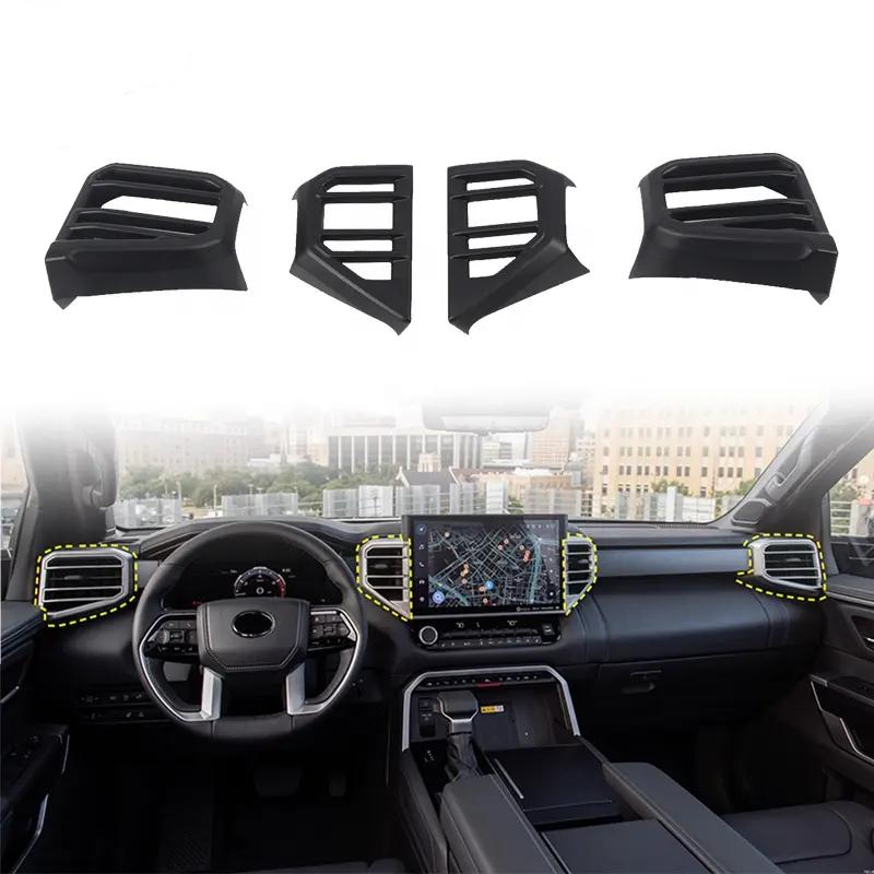 For Toyota Tundra   2024 Car Accessories ABS Plastic Interior Middle Console Air Vent Outlet Cover 4pcs LHD! RHD!
