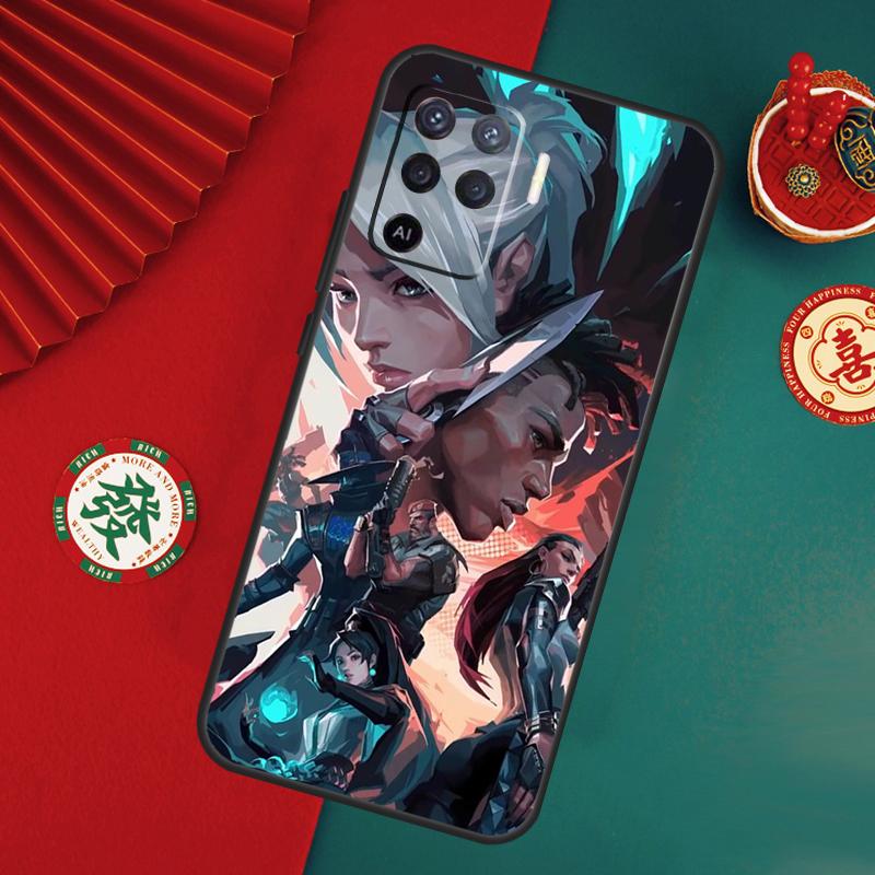 Игровой чехол Valorant для Oppo A78 A98 A58 A38 A18 A54 A74 A94 A80 A60 A40 A96 A76 A16 A15 A17 A57 A5 A6 Pro