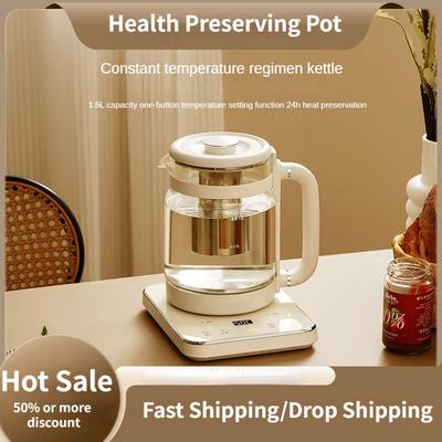 Электрический чайник 220 В для офиса и домашнего использования, сохраняющий здоровье, с постоянным контролем температуры, 1600 мл, нержавеющая сталь 316