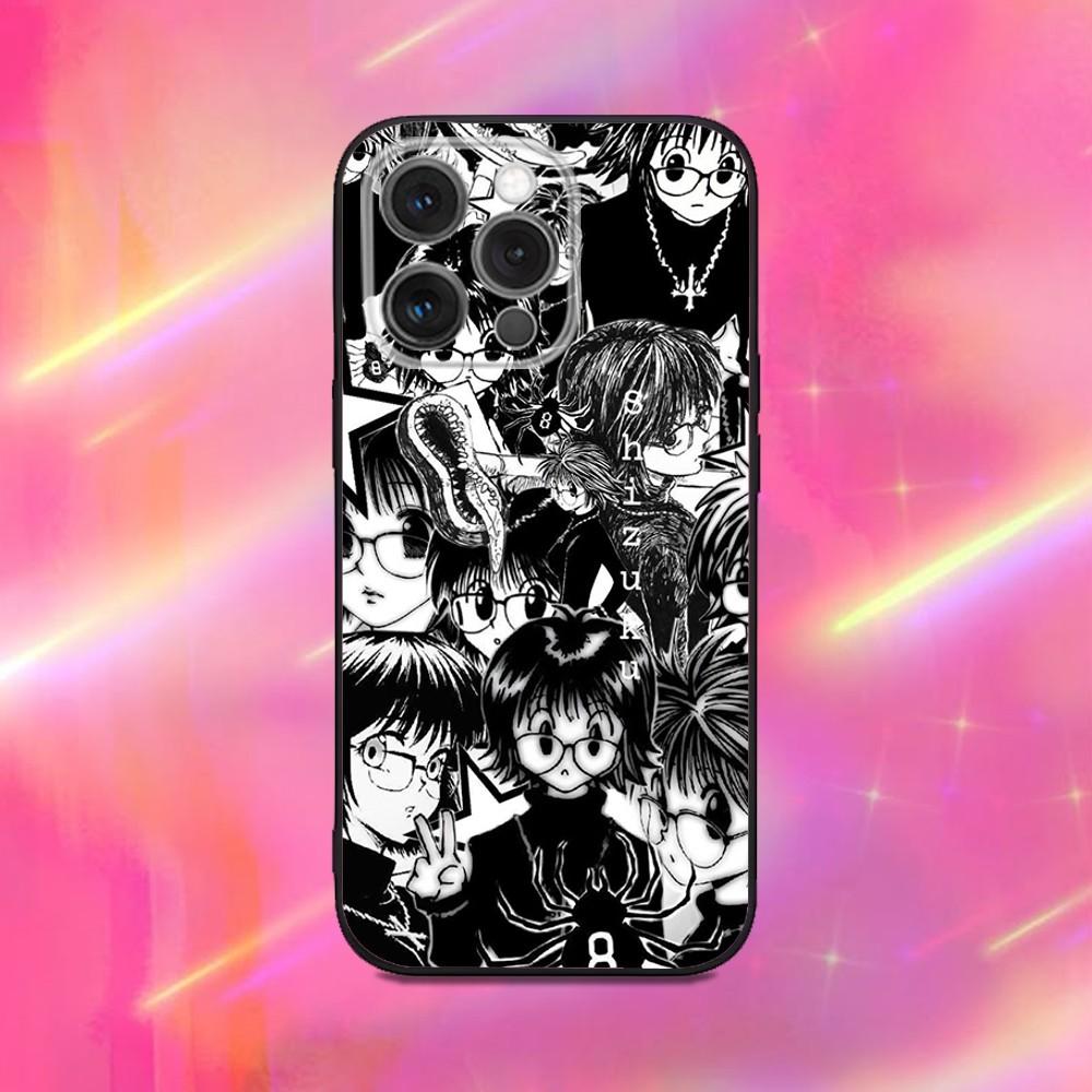 S-Shizuku M-Murasaki Anime Phone Case For iPhone 16,15,14,13,12,11,Pro,Max,Plus,X,XS,XR,SE,8,7,Mini,Soft Silicone Black Case