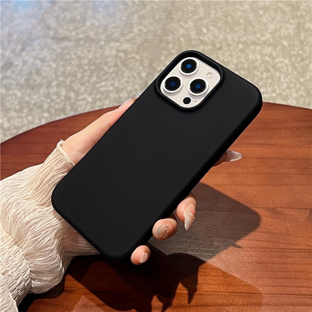 For iPhone 16 Pro Max Case Soft Microfiber Lining Liquid Silicone+PC Phone Cover