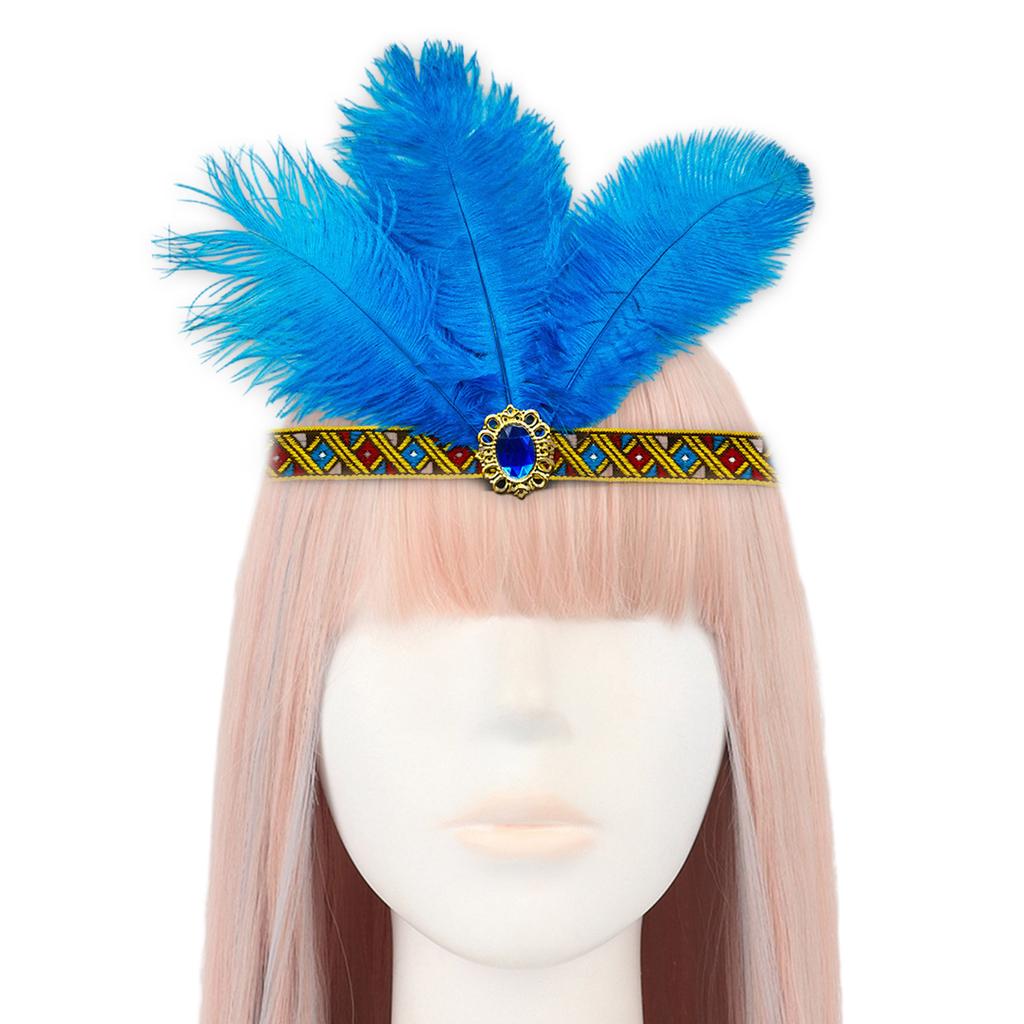 Feather Flapper Headbands Mardi Gras Prom Dancer Headpiece for Party Carnivals Celebrations Headwear Hair Styling