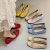 French Suede Bow Ballet Shoes Women's 2025 Spring New Gentle One-pedal Soft-faced Flat-soled Single Shoes Tide