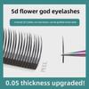 5D Flora Velvet Single Root Eyelashes - D Curl Cartoon Fairy Style