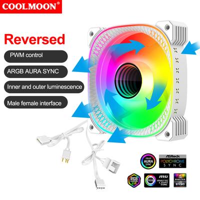 ARGB Вентилятор для охлаждения корпуса ПК 12В 4PIN PWM Адресуемый RGB вентилятор Циклический световой эффект зеркала ARGB Вентилятор для охлаждения корпуса для корпуса компьютера
