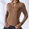 Yoga Coat WOMEN'S Fitness Clothes Sports Jacket Short Body Sculpting Yoga Jacket  Zipper Summer Sun Protection Clothing