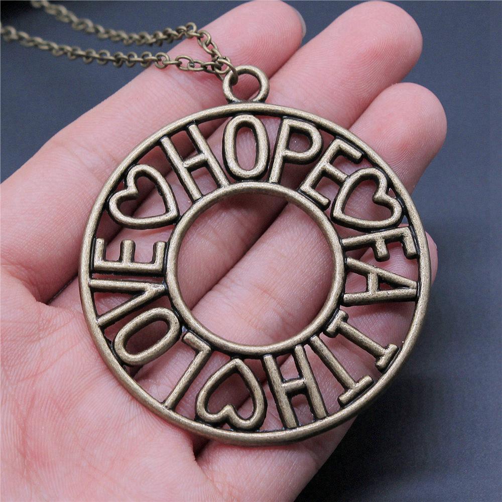 Любовь Сердце Мир 45 см или 70 см Длинная Цепочка Ожерелье Женские Украшения Юбилей Новые Находки и Компоненты