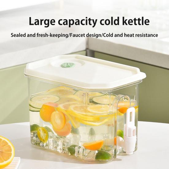 Drink Dispenser with Spigot 3.5L Cold Water Pitcher Beverage Liquid Drink Container for Fridge Lemonade Stand Juice Jug