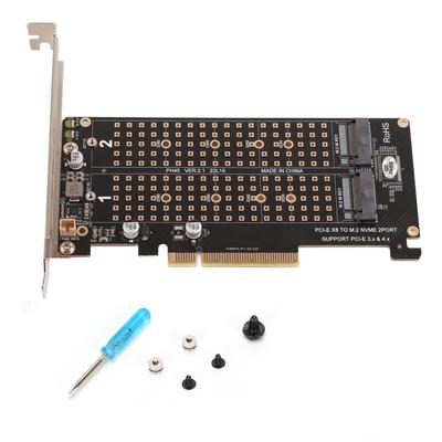 Адаптерная карта Dual M.2 NVMe SSD to PCIE X8 M Key Hard Drive Converter Reader Expansion CardPH45