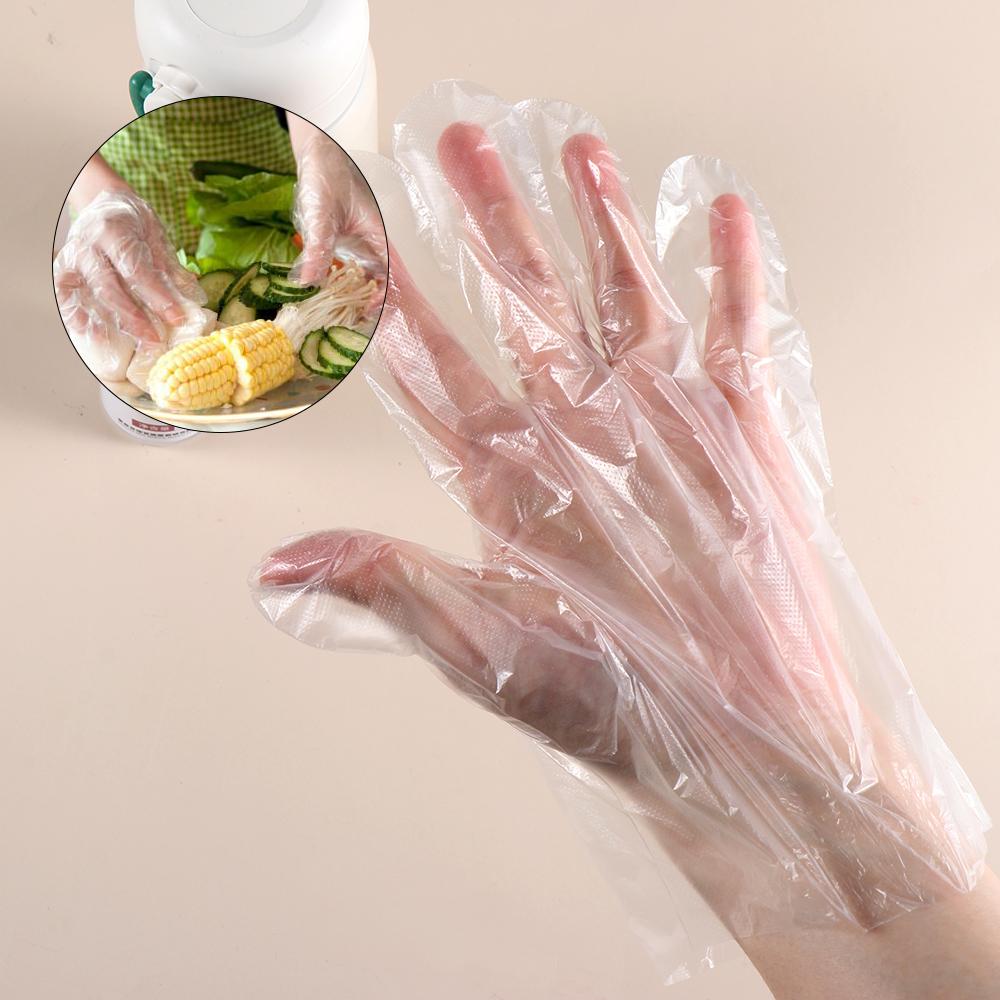 Vegetable Fruit Restaurant Hygiene Disposable Gloves Plastic Clear Avoid Direct Touch Catering