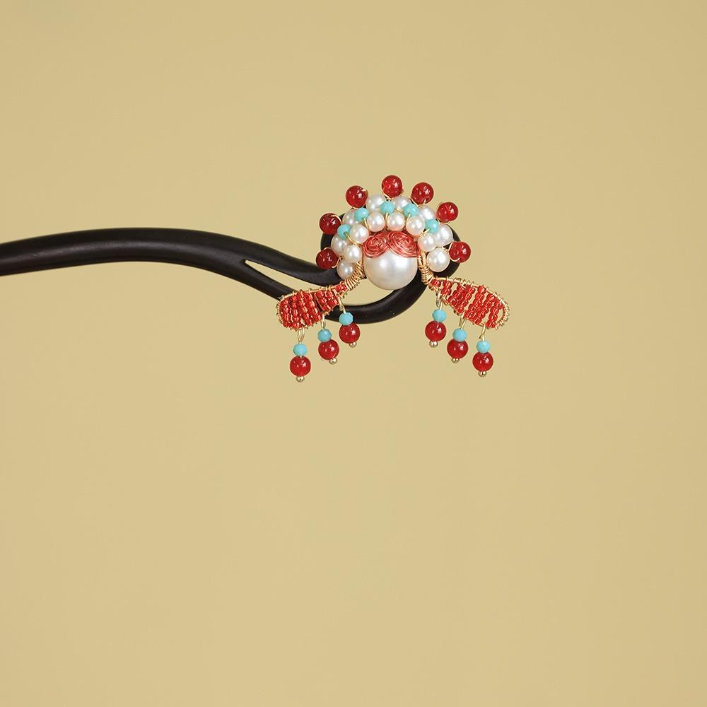 Tassel New Chinese Style Hair Clip Red Hanfu Hairpin Beijing Opera Hair Accessories Bridal
