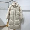 Зимнее пуховое хлопковое пальто женское средней длины новый стиль свободное утолщенное хлопковое пальто длиной до колена хлебное пальто хлопковое пальто куртка