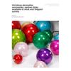 Plastic Christmas Ball 15CM Hang Ball Durable Pearlescent Ball  Hotel