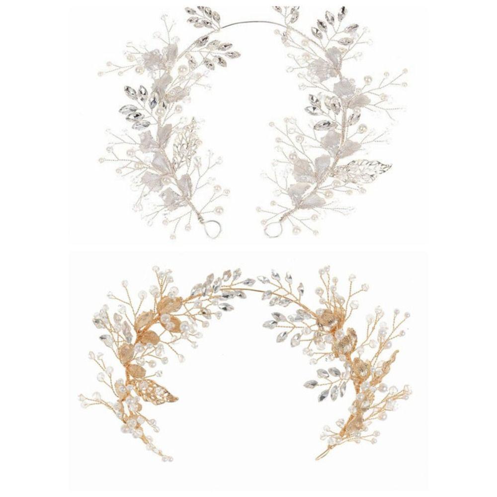 Pearl Bridal Headwear Flower Flower Headbands Elegant Bride Wedding Tiaras Bridal