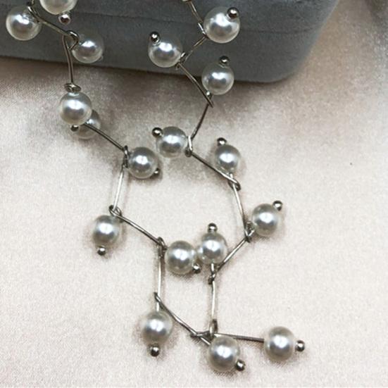 Ожерелье с застежкой-лобстером из искусственного жемчуга, воротник, женская удлинительная цепочка, регулируемое колье-колье для вечеринки