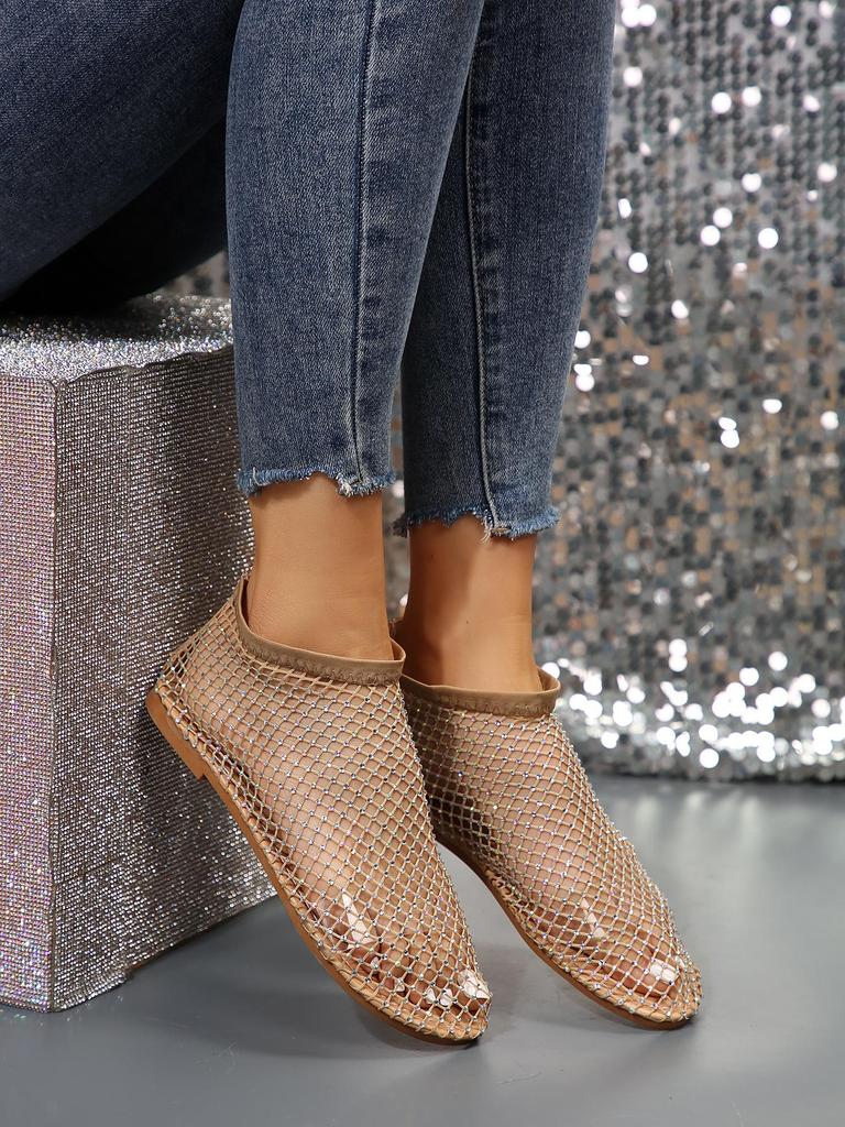 Летние женские босоножки большого размера с круглым носком, ромбовидными вставками и ажурным дизайном 2023 года