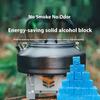 Твердый спиртовой воск, Экологически чистый блок для горения без дыма, Портативный источник тепла для домашних посиделок, кемпинга на открытом воздухе и полевой кухни