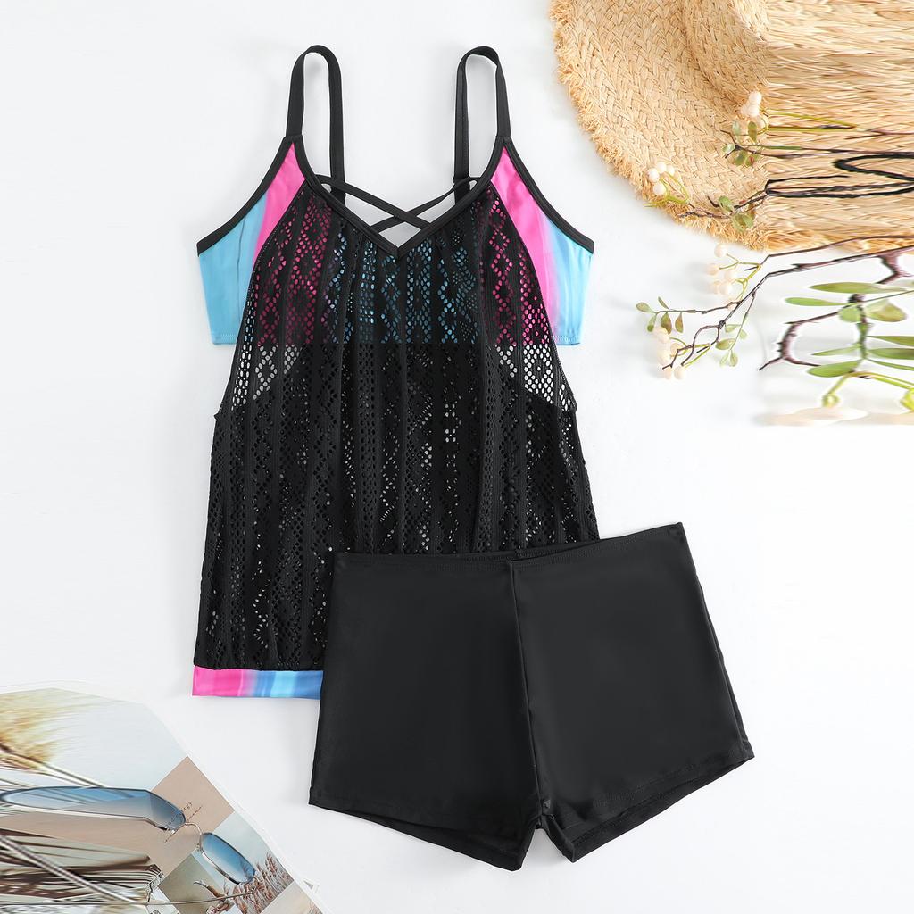 Женский раздельный модный сексуальный купальник с юбкой и бюстгальтером без стальной поддержки