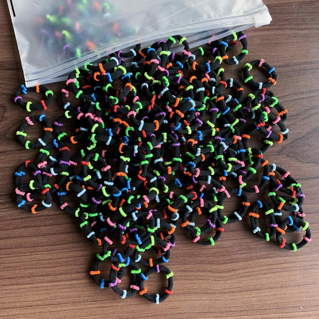 YANRONG 50PCS/Pack Girl Colorful Scrunchie Hair Accessoires Elastic Hair Ties Ponytail Holder Hair Band Headbands Fashion Headwear