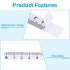 PATIKIL Adhesive Ruler, Set of 2, 100cm, Lined Tape Measure Tape, Sticker Tape for Workbench, Sewing, Saw, Drafting Table, Transparent