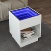 LED Infinity Coffee Table, White, 40x40x50 Cm