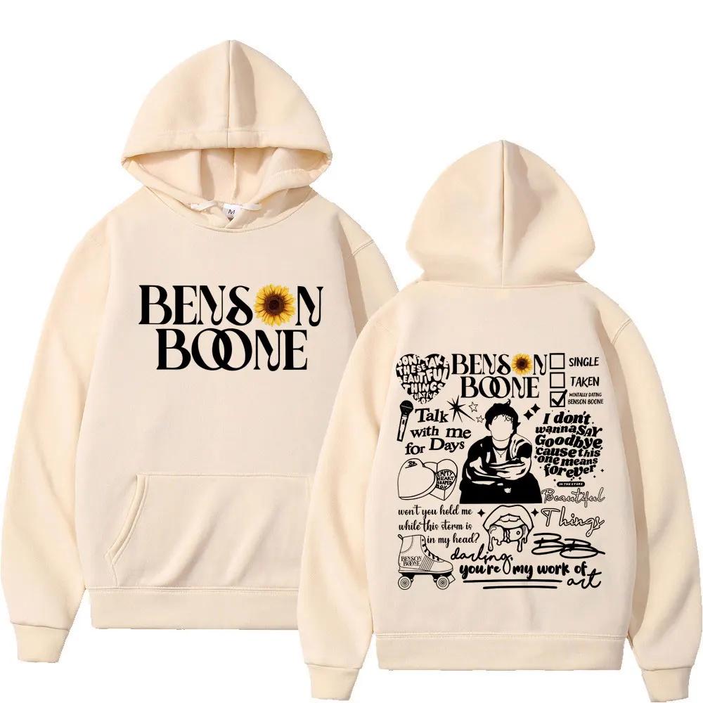 Худи Benson Boone American Heart Tour 2025 Мужские Женские Модные Хип-Хоп Худи Подарок для Фанатов Оверсайз Винтажные Футболки
