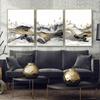 Nordic Abstract Art Landscape Gray Golden Combination Painting Wall Art Picture Canvas Poster Print For Living Room Decoration