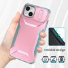 Чехол для iPhone 15 PC+TPU Противоскользящий Чехол для телефона с Сдвижной Крышкой Камеры