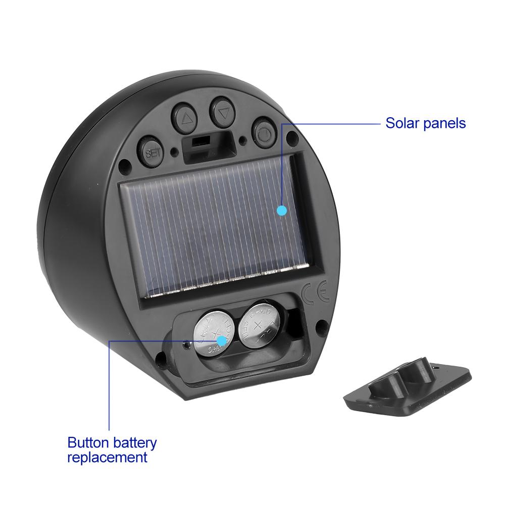 Solar Car Clocks Dashboard Thermometer Automotive Electronic Watch Led Digital DisplayTime with Back Luminous Car Accessories