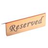 Elegant Reserved Seating Sign Bronze Finish Table Tent Card Reserved Table Sign  Bar Pub