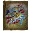 JQ Licensing Silky American Flag Fishing Supersoft Blanket