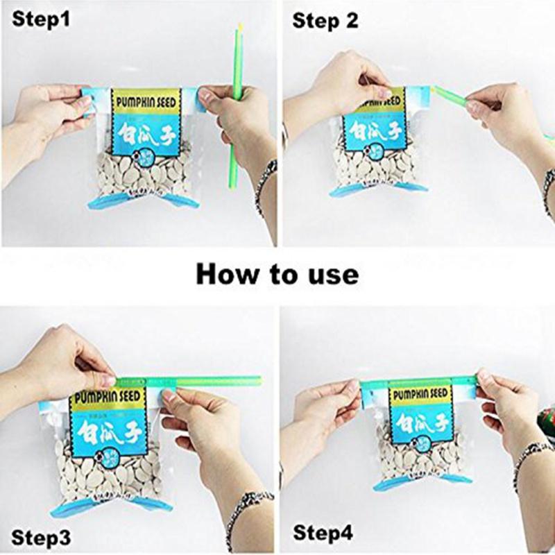 8 шт. полезный зажим для пластикового пакета, уплотнительная палочка для хранения, сумка для хранения, зажим для герметика