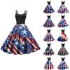 Women's Casual Fashion Print Sexy Off Shoulder Punk Retro Dress Retro Dress Dress
