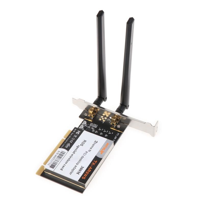 PCI k карта, беспроводная WiFi карта AR9223 300M PCI настольный ПК - диапазон 2.4/5GHz беспроводная настольный ПК k карта