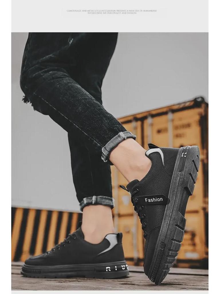 Мужская весенняя дышащая повседневная обувь 2025 года: Универсальная, модная, легкая спортивная и рабочая обувь