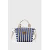 Women's Striped Mini Linen Tote Bag