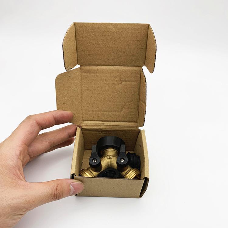 Brass Three-Way Y-Type Garden Hose Diverter Valve