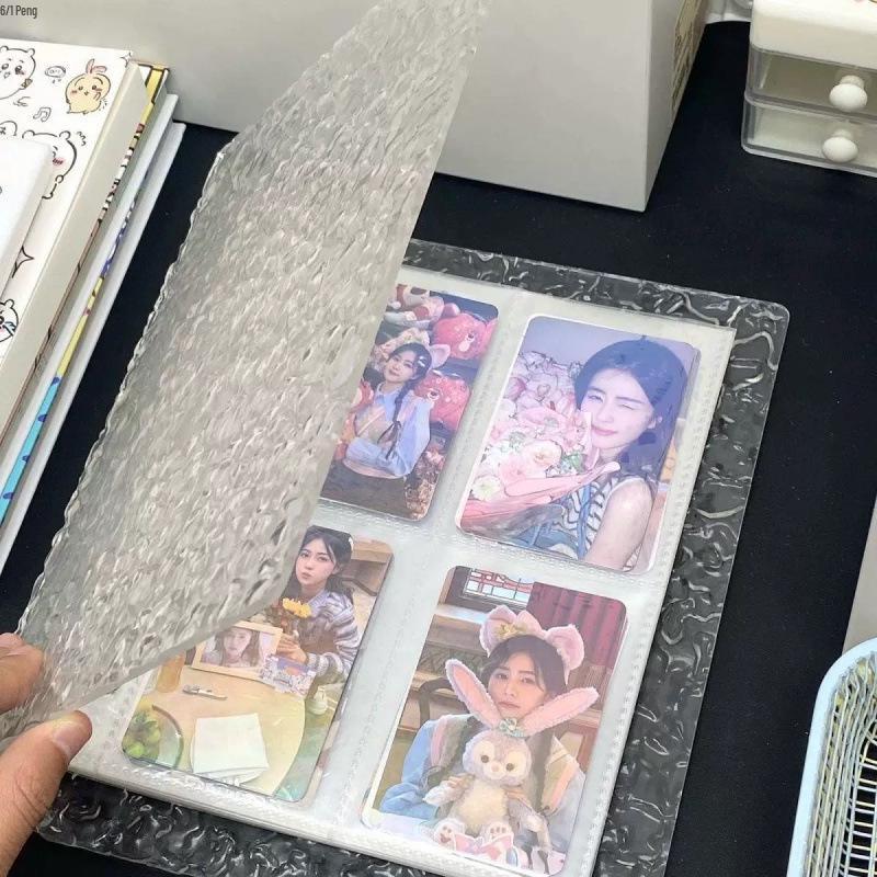 Water Ripple Transparent Acrylic A5 Four-Pocket Photo Album - Colorful Simple Design