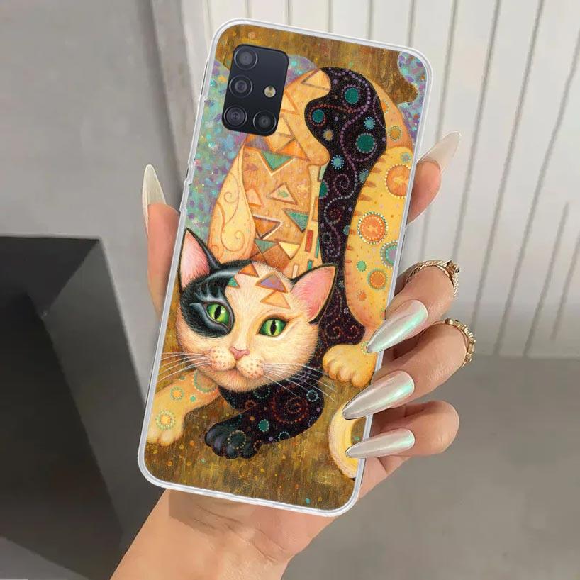 Чехол для телефона с дизайном «Поцелуй» Густава Климта для Samsung Galaxy A52 A32 A22 A12 A02S A50S A30S A10S Note 20 Ultra 10 Plus S10 A31 A20 A