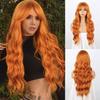 Synthetic Long Curly Hair Wig for Woman Water Wave Ginger Wig Female Costume Cosplay Halloween Party Girls Lolita Wig