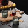Glass Coffee Mug Mini Milk Jug Espresso Cup Cooker Tea Pot Coffee Maker Jar Wood Handle Measuring Tools Kitchen Home Accessories